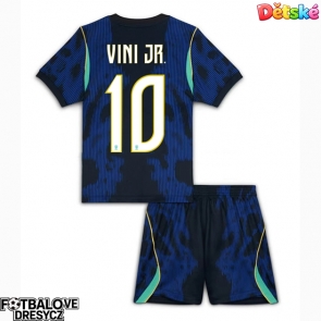Brazílie Vinicius Junior #10 Dětské Venkovní dres komplet MS 2026 Krátký Rukáv (+ trenýrky)